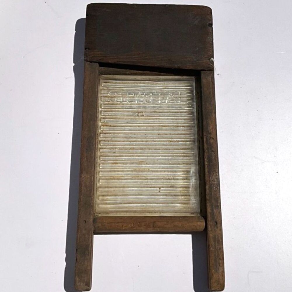 Antique Crystal small glass washboard rare small size must see - Picture 6 of 7